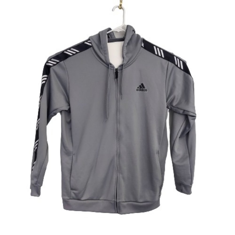 Adidas Basketball Club Zip-up Hoodie, Gray, XL